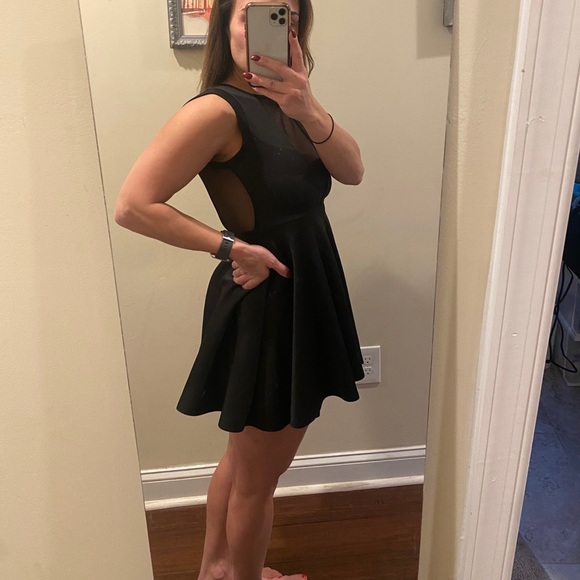 TheVintageShop Deep V Little Black Dress Size S - Picture 3 of 9